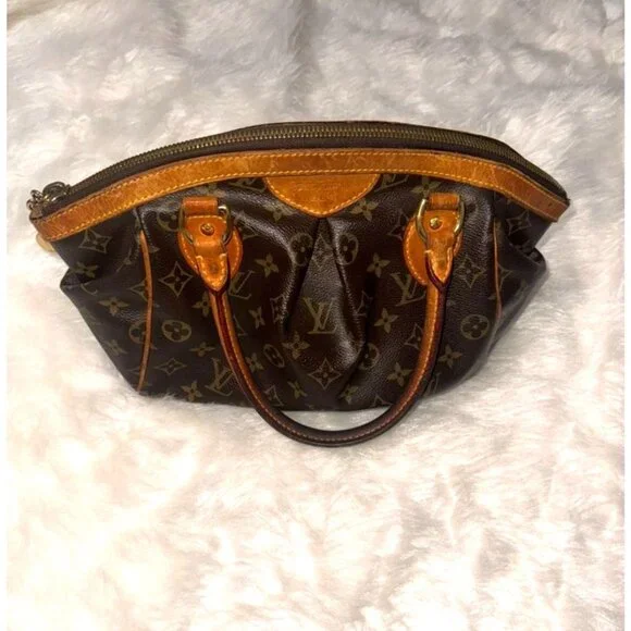 Louis Vuitton Tivoli PM Monogram Canvas Leather Handbag Brown & Orange - Picture 6 of 10